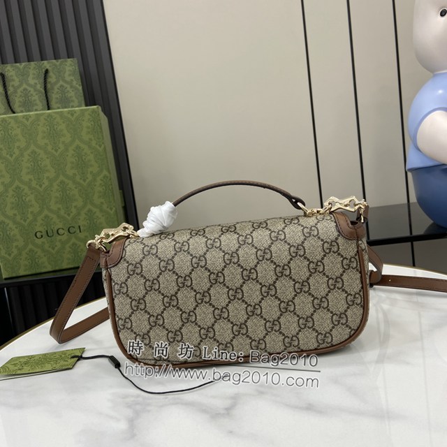 Gucci專櫃古馳最新款Horsebit 1955系列小號手提單肩斜挎女包 jh2051型號：815206
